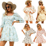 Boho Off-Shoulder Ruffle Dress