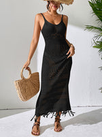 Sleeveless Tassel V-Neck Beach Dress