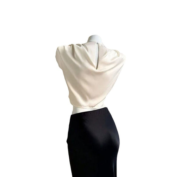 Elegant Folded Pullover Top