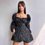 Autumn Floral Long Sleeve Dress