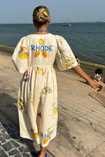 Casual Puff Sleeve Vacation Dress
