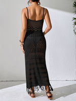 Sleeveless Tassel V-Neck Beach Dress