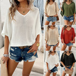 V-Neck Dolman Sleeve Casual Top