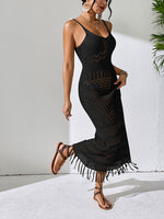 Sleeveless Tassel V-Neck Beach Dress