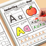 32-Page Kids Writing Workbook, Featuring The 26 English Letters A-Z, Pen Control Training, Tracing Practice, Coloring Letters, Perfect for Classroom Teaching And Back-To-School Supplies, Birthday/Festival Gift
