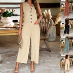 Linen Wide-Leg Jumpsuit