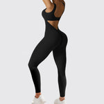 Women's Sleeveless Flare Yoga Jumpsuit