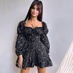Autumn Floral Long Sleeve Dress