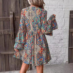Elegant Floral Print Women Dress