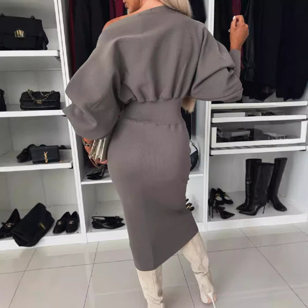 Slim Fit Oversized Knit Dress