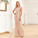 Sparkling Sleeveless Evening Gown