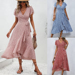 Floral Short Sleeve Fashion Dress