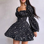 Autumn Floral Long Sleeve Dress