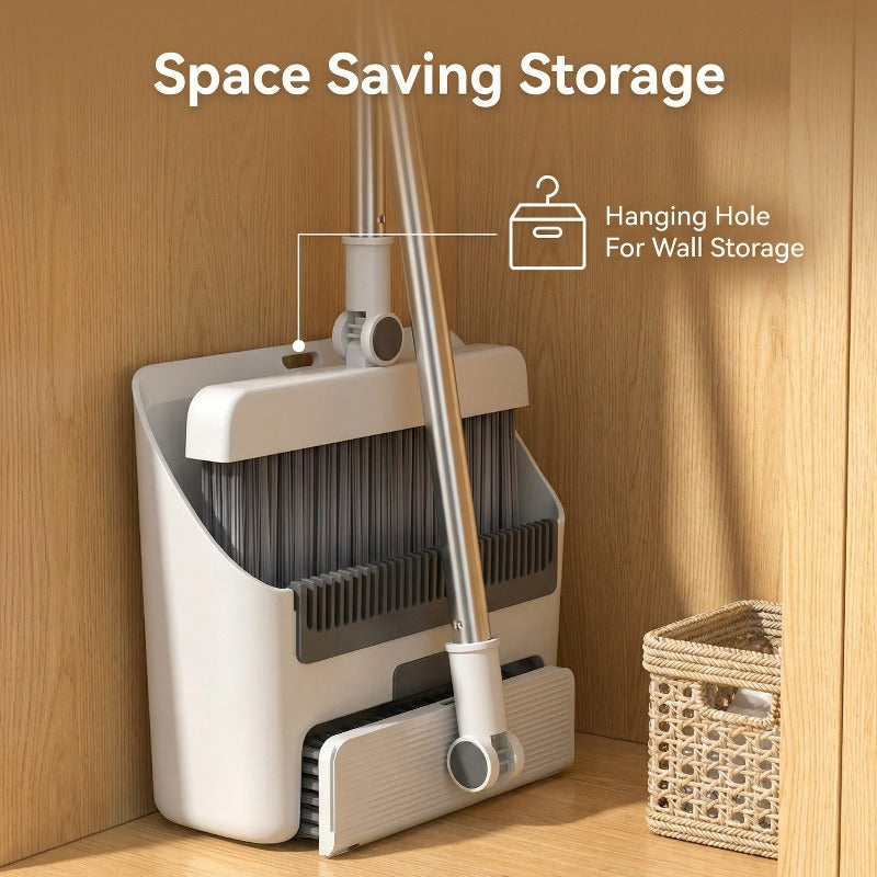 Foldable Broom Dustpan Set